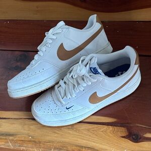 Nike White and Brown Women's Sneakers